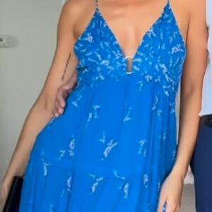 Ba&sh Masha Blue Maxi  Dress sold out 🔥stunning excellent size 3